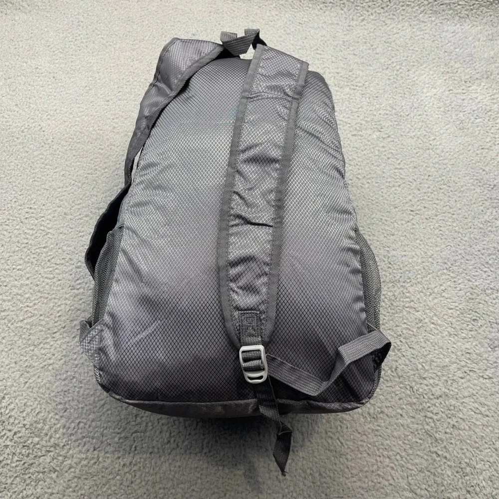 EASYFUN Packable Blue Grey Unisex One Size Hiking Travel Backpack Ripstop Nylon